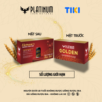 [HỘP 3 LON] Bia Thủ Công Platinum Golden Ale Lon 330ml 5% Chính Hãng Bán Chạy Nhất 