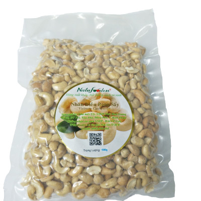 Hạt Điều Tách Vỏ Rang Muối | Túi Hút Chân Không 500g | Natufoodvn