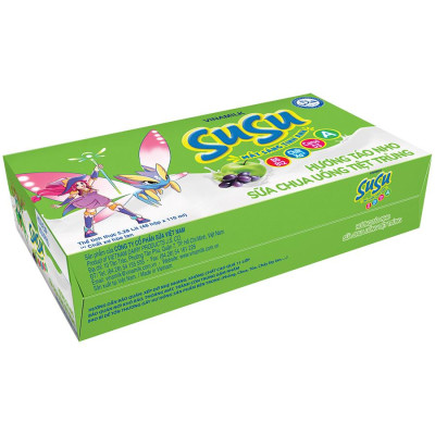 Sữa chua uống hương táo nho Vinamilk Susu - Thùng 48 hộp 110ml.
