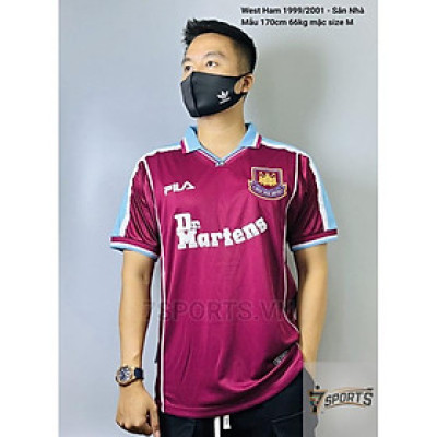 Áo Bóng Đá Retro West Ham United 1999/2001 - Sân Nhà bản cao cấp vải Cotton Polyester