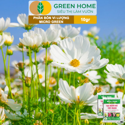 Phân Bón Ra Hoa, Greenhome, Micro Green, Gói 10gr, Tạo Mầm Hoa Cực Mạnh, Thúc Đẩy Ra Hoa Đồng Loạt, Hoa To, Lâu Tàn