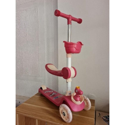 Xe Scooter KHÔNG NHẠC Cho Bé Hình khủng long, Bảo Hành 1 Đổi 1, Xe Trượt Scooter Cho Bé Chòi Chân KKA0122