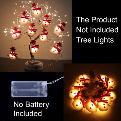 Dây Đèn LED 2M 20 Bóng Hình Ông Già Noel / Người Tuyết Trang Trí Cây Thông Giáng Sinh Năm Mới - HÀNG CHÍNH HÃNG MINIIN