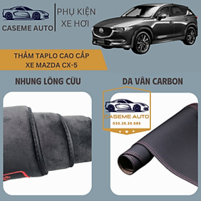 [MAZDA CX-5] Thảm Taplo 3 Lớp Dành Cho Xe MAZDA CX-5 Có HUD, Nhung Lông Cừu Và Da Vân Carbon Cao Cấp - Hàng Chính Hãng