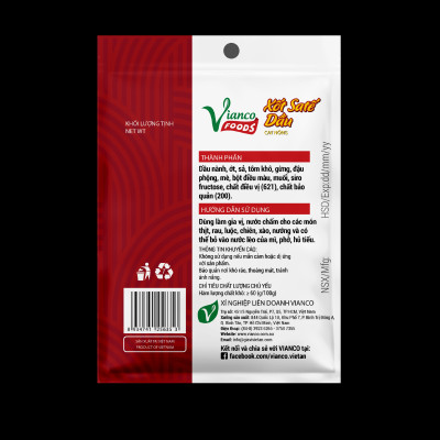 Xốt Satế Dầu ViancoFoods Việt Ấn 5 gói x 18gr