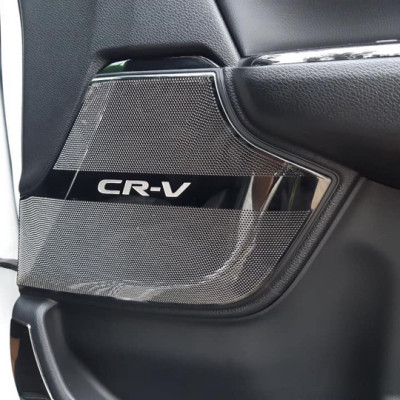 Ốp trang trí, bảo vệ màng loa dành cho xe Honda CRV, CR-V 2017-2020 vân phay xước