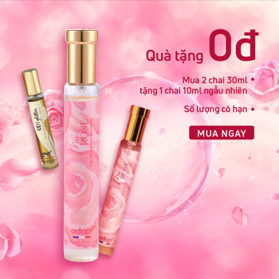 Nước hoa cho nữ,nước hoa thùy tiên cao cấp chính hãng adopt hương hoa hồng cuốn hút My Rose dung tích 30ml
