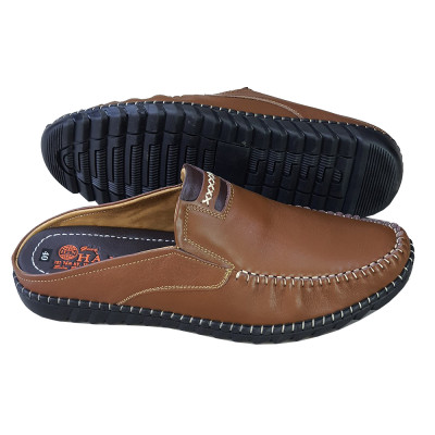 Dép bít mũi nam da bò thật HÀ NAM cao cấp GSB2045