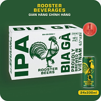 Bia thủ công | Rooster Beers IPA (Bia Gà IPA) Thùng 24 Lon cao Sleek can x 330ml