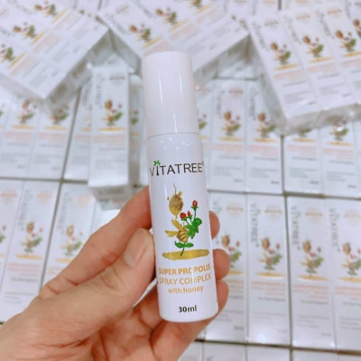 Xịt keo Ong Vitatree Super Propolis Spray Complex tăng sức đề kháng, kháng khuẩn, nấm, giảm viêm họng, ho, nhiệt miệng - QuaTangMe Extaste