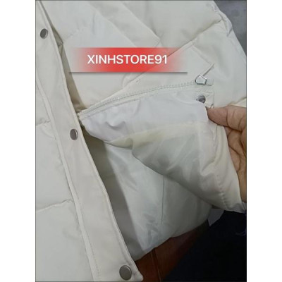 SẴN HÀNG -áo phao gile có mũ dáng hàn quốc, mũ tháo rời được