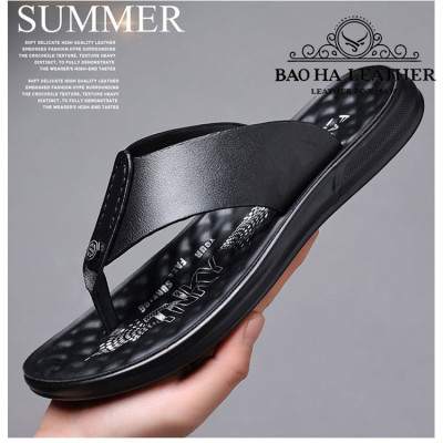 Dép nam xỏ ngón da trơn BHD3005 Dép tông, thoải mái, êm chân, dễ chịu