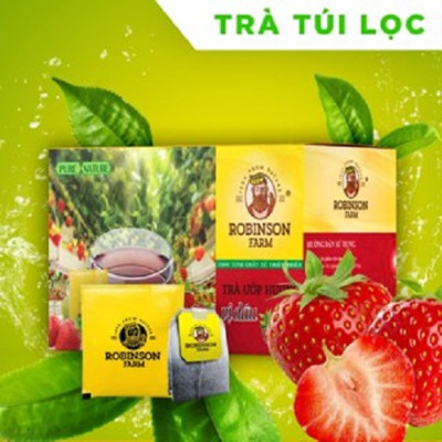 Trà Dâu Túi Lọc ROBINSON FARM 40gr ( 20 túi x 2g ) Đậm vị dâu - Thơm vị trà