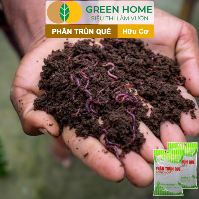 Phân Trùn Quế Greenhome, Lavamix, Bao 2kg, Nguyên Chất, Bổ Sung Dinh Dưỡng, Cải Tạo Đất, Hữu Cơ Tiện Lợi, Bón Rau, Hoa