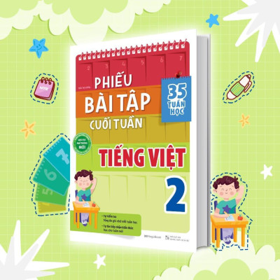 Sách - Phiếu Bài Tập Cuối Tuần Toán, Tiếng Việt, Tiếng Anh Lớp 2 - Chọn Lẻ 3 Môn - Megabook