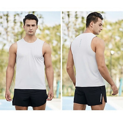 Áo ba lỗ thể thao chạy bộ có dải phản quang, mềm nhẹ thoáng mát nhanh khô