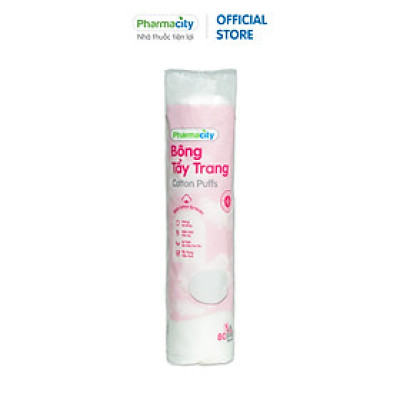 Bông tẩy trang Pharmacity Cotton Puffs (Túi 90 miếng) - New