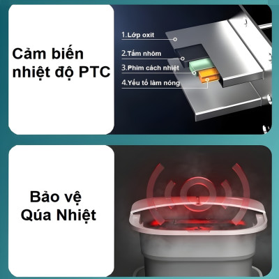 Bồn ngâm chân, kiêm máy massage chân tự động Thương hiệu Hà Lan cao cấp Philips - PPM5103F (HÀNG CHÍNH HÃNG)