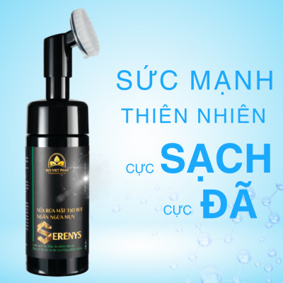 Sữa Rửa Mặt Dạng Bọt Tuyết Serenys ,ữa Rửa Mặt Tạo Bọt Mềm Mịn Làm Sạch Sâu Tinh Dầu Tràm Trà Cho Da Mụn Da Dầu Nhạy Cảm Serenys 150ml - Hàng Chính Hãng