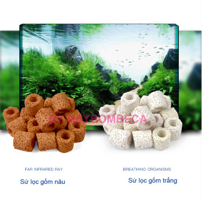 Sứ Lọc Bể Cá túi 1KG + Phân nền Dia MAX AQUA 2KG trồng cây thủy sinh hồ cá