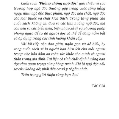 Phòng Chống Ngộ Độc - Vietnambook