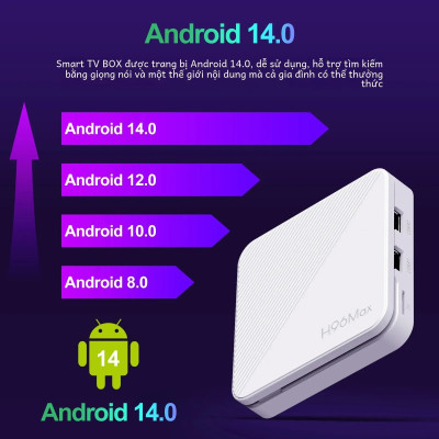 Android Tivi box H96 Max điều khiển bằng giọng nói tiếng Việt có bluetooth , wifi 2 băng tần 2.4G và 5G cài sẵn bộ ứng dụng giải trí truyền hình cáp ,Phim HD miễn phí vĩnh viễn RAM 2GB ROM 8GB- Hàng Nhập Khẩu