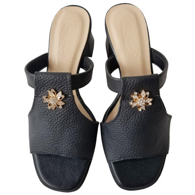 Dép Cao Gót Nữ BIGGBEN Da Bò Cao 7 Phân DCG103