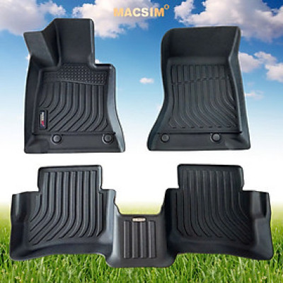 Thảm lót sàn sd Mercedes E w2014 2024+ Nhãn hiệu Macsim chất liệu nhựa TPE cao cấp màu đen