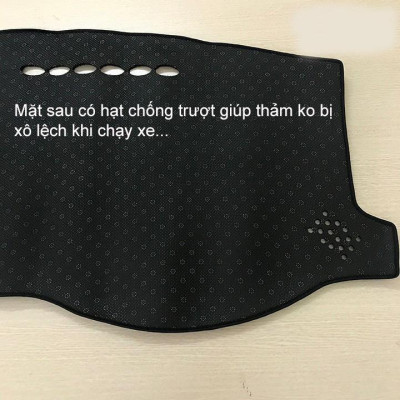 Thảm Taplo Nhung Lông Cừu Xe Kia SONET 2021 2022 2023 Màu Đen Đế Có Chống Trượt, chuẩn form xe