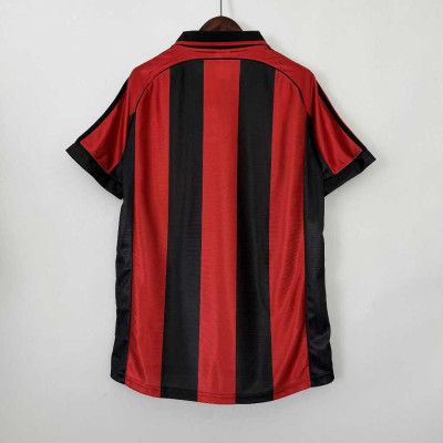 Áo Bóng Đá Retro AC Milan 1998 - Sân Nhà bản cao cấp vải Cotton Polyester