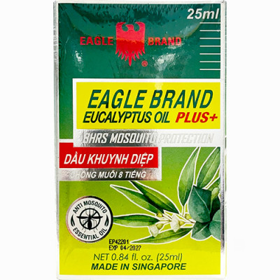 Dầu khuynh diệp con ó Eagle Brand Eucalyptus Oil Plus+ (25ml) - Hàng chính hãng