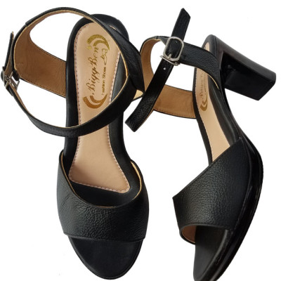 Giày Sandal Cao Gót Da Bò BIGGBEN Cao 7 Phân SDCG63