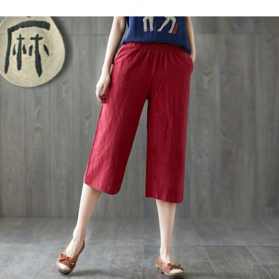 Quần lửng ống rộng nữ Nesa Shop, chất liệu Đũi nhập loại 1, vải mát, mềm mịn, freesize dưới 55kg