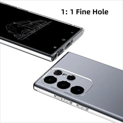ốp lưng silicon cho Samsung Galaxy S24 Ultra / S24 Plus / S24 5G hiệu HOTCASE Clear Ultra thin - siêu mỏng 0.6mm, thiết kế trong suốt, chống trầy xước - Hàng nhập khẩu