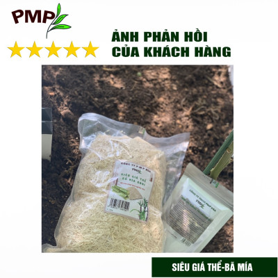 Giá Thể Trồng Cây PMP Siêu Giá Thể Bã Mía SUMI, Chuyên Dụng Cho Trồng Hoa Hồng, Hoa Lan, Rau Sạch (500g - 4dm3)