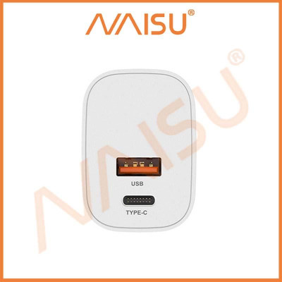 Sạc nhanh NAISU 18WA + C sạc nhanh đầy đủ giao thức 3C Bộ chuyển đổi được chứng nhận PD + QC3.0 sạc nhanh USB ID – 1815 - Hàng nhập khẩu