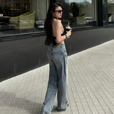 Quần Jean Ống Rộng Classic Carolina Blue Aaa Jeans