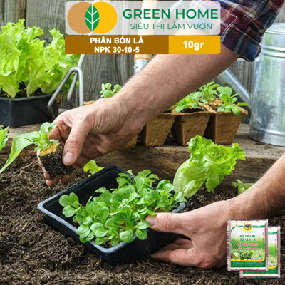 Phân Bón Npk 30-10-5, Greenhome, Đầu Trâu, Gói 10Gr, Kích Ra Rễ, Đẻ Nhánh, Nảy Chồi, Ra Lá Mới