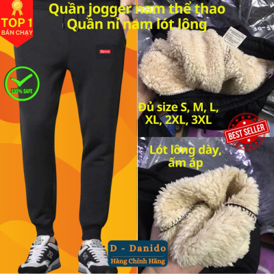 Quần Jogger Nam Thể Thao - Quần Nỉ Nam QD1 Lót Lông Cao Cấp Chính Hãng