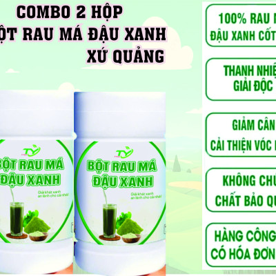 (1kg) Bột Rau Má Đậu Xanh Tách Gân Siêu Mịn, Thơm Ngon Béo Ngậy KHÔNG ĐƯỜNG, hàng đã được kiểm định chất lượng FTAKY
