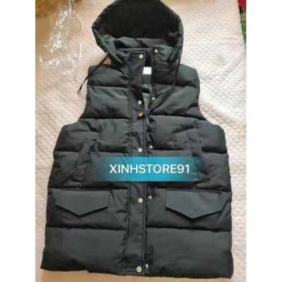 SẴN HÀNG -áo phao gile có mũ dáng hàn quốc, mũ tháo rời được