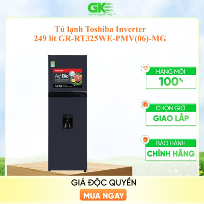 Tủ lạnh Toshiba Inverter 249 lít GR-RT325WE-PMV(06)-MG - Hàng chính hãng [Giao hàng toàn quốc]