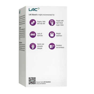 BỘT HÒA TAN HỖ TRỢ KIỂM SOÁT ĐƯỜNG HUYẾT LAC GLUCOX (2.5G X 30 GÓI)