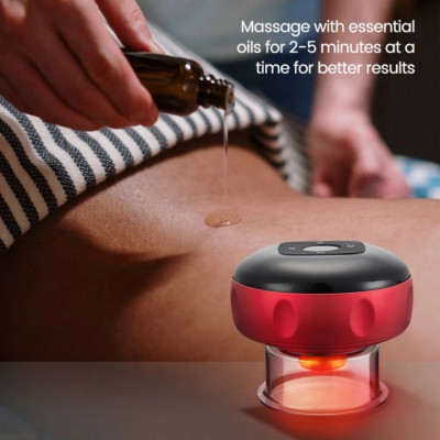 Máy Giác Hơi Cạo Gió Điện Cầm Tay Nhật Bản: Massage 6 Chế Độ, Giảm Đau Nhanh Chóng, ĐÈN TRANG TRÍ
