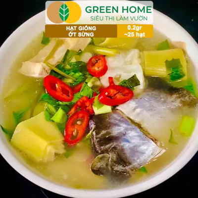 Hạt Giống Ớt Sừng Greenhome, Gói 0,2g~25 hạt, Dễ Trồng Quanh Năm,Thu Hoạch Nhanh, Năng Suất Cao G15