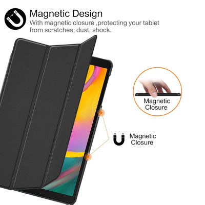 Case bao da chống sốc cho Samsung Galaxy Tab S6 Lite 2022 / 2020 10.4 inch (SM - P615 / P610) hiệu HOTCASE thiết kế siêu mỏng hỗ trợ Smartsleep, gập nhiều tư thế, mặt da siêu mịn - hàng nhập khẩu