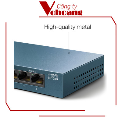 Switch Chia Mạng 8 Cổng Gigabit Tp-Link LS108G Vỏ Kim Loại Thế Hệ Mới - Hàng Chính Hãng