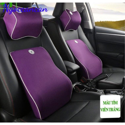 Bộ Gối Tựa Đầu Và Tựa Lưng Cao Su Non Cao Cấp Dành Cho  Ô Tô Xe Hơi