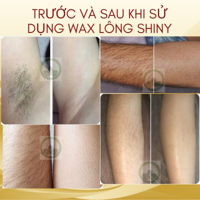 Sáp wax triệt lông shiny An Lành tặng kèm 40 giấy và que wax, sáp wax lông shiny ,wax lông Tẩy Lông