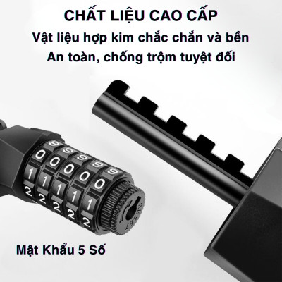 Khóa Xe Đạp OFFICE CHILL Khoá Dây Lõi Thép Mật Mã 5 Số Cao Cấp Chống Trộm Treo Yên Xe Đạp Thể Thao Bảo Hành 90 Ngày 